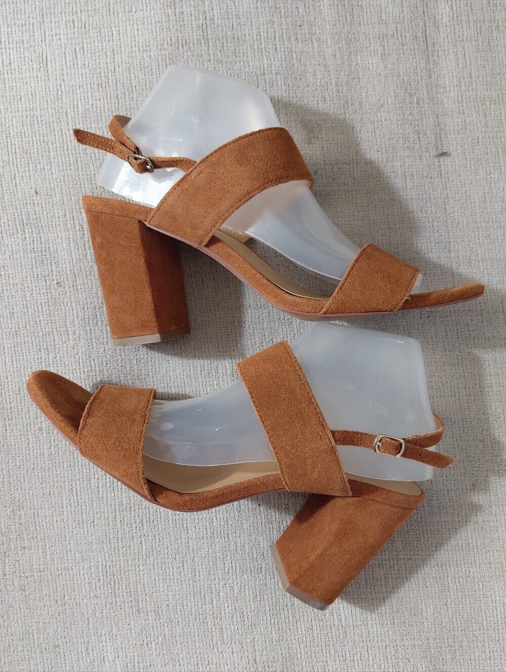 Banana Republic Suede Block Heel Sandals in Rust Brown Size 10